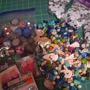 Large Lot of Craft Supplies 3 Packs Wiggle Eyes Beads And More